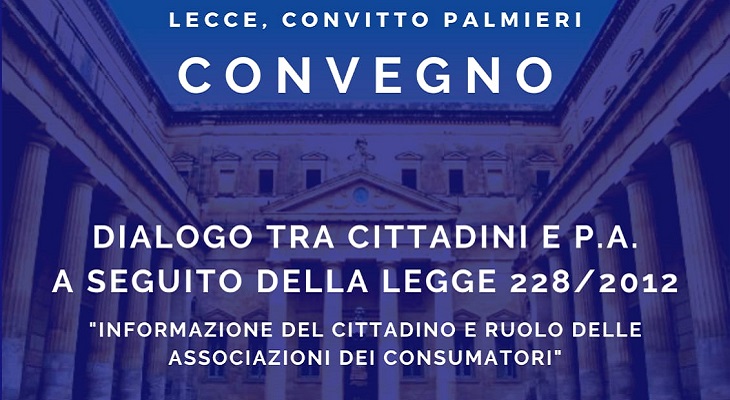 Convegno a Lecce: informazione del cittadino e ruolo delle associazioni consumatori